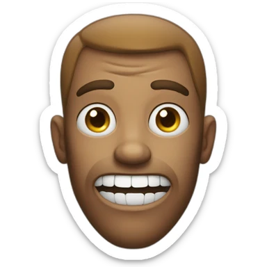 bulging eyes with tight jaw sticker