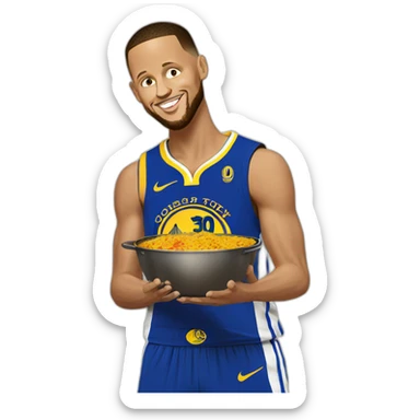 steph curry cooking curry sticker