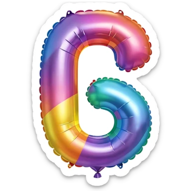 Balloons formed as the number 31 sticker