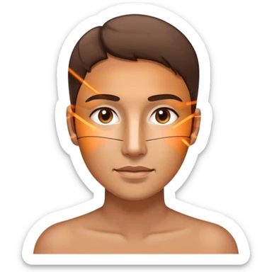 Laser sensor mounted on a face sticker