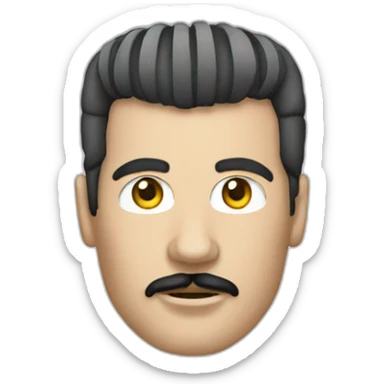 silver freddy mercury  sticker