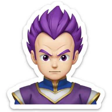 Vegeta ultra ego with purple hair sticker