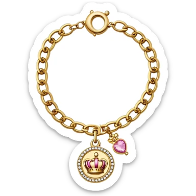 Juicy Couture charm bracelet sticker