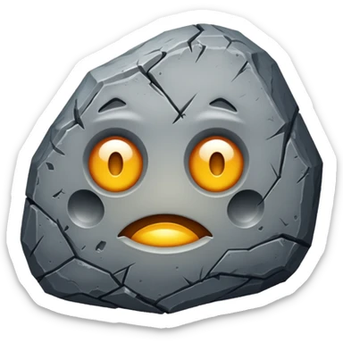 sick rock emoji sticker