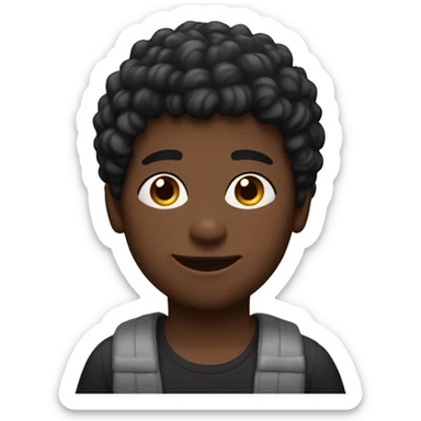 Black boy with mullet Hair and a saying “soy maxi y soy black” sticker