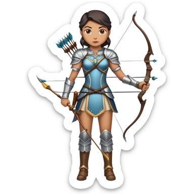 Archer Queen from Clash of Clans, full body, standing with bow sticker