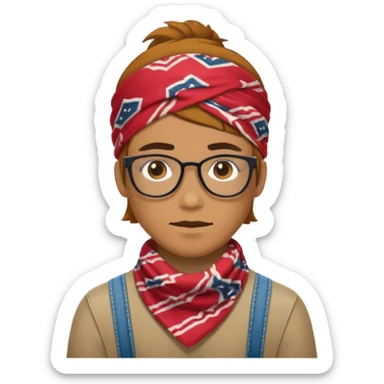 hipster bandana sticker