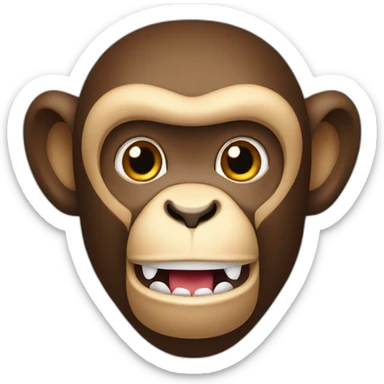 monkey with zip in the mouth sticker