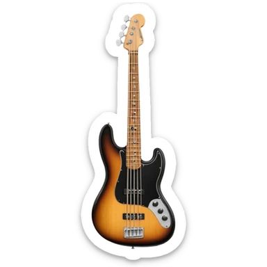 Left handed fender bass guitar sticker