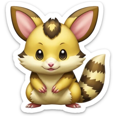 Scaley Phosphorescent Solar Furret-Pichu-animal sticker