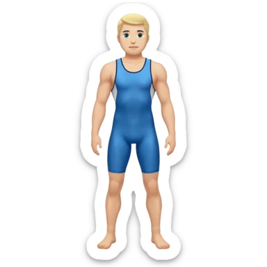 blue wrestling singlet sticker