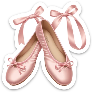 pastel pink ballet shoes sticker