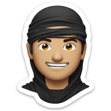 Ninja but make it look like this emoji: 🤷‍♂️ sticker