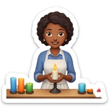 Candle Maker black woman sticker