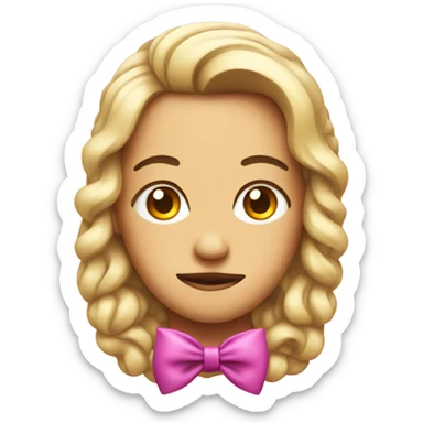 Side eye emoji with bow sticker