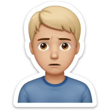 a person feeling nervous in a group sticker