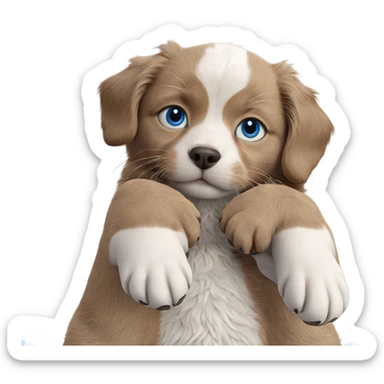 realistic blue eyes cat dog sticker