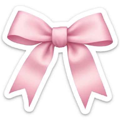 light pink ribbon bow sticker