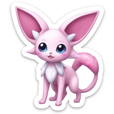 Kawaii Sylveon-Espeon-Pokémon full body sticker