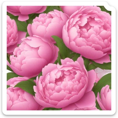 Bouquet of pink peonies sticker