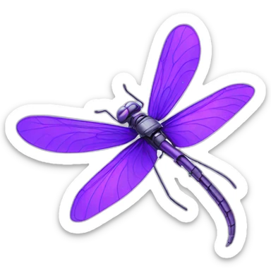 purple robotic dragonfly sticker
