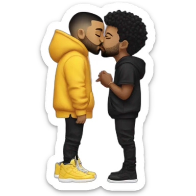 drake kissing 21 savage sticker