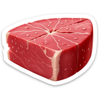 a chunk of tuna meat sticker