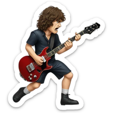 Acdc Angus Young stage sticker