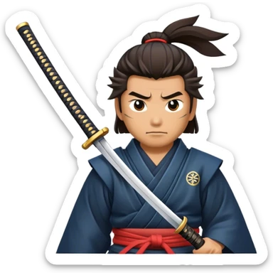 Samurai with a katana
 sticker