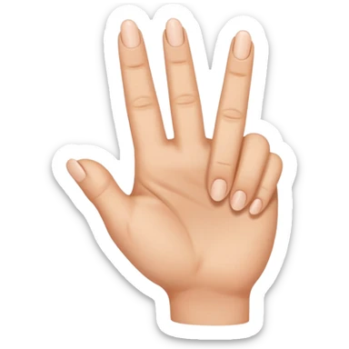 pointer finger and middle finger connecting to thumb  sticker