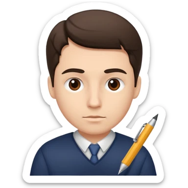 light man writing sticker