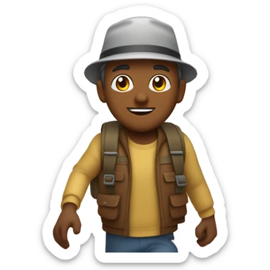 Vago caminando en el bosque sticker