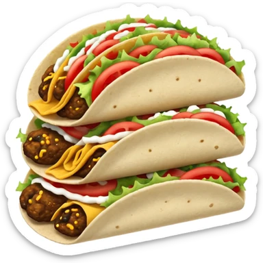 Emoji tacos bleu blanc rouge blue white red tacos emoji sticker