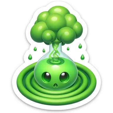 poisonous gas, isometric sticker