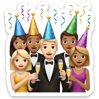 holiday New year vibe sticker