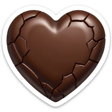 Heartbrekable chocolate heart sticker