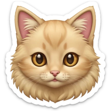 kitten with blonde hair and brown eyes sticker