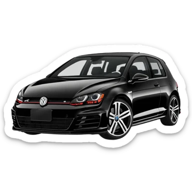 Black Edition Golf R MK7  with no red headlights  sticker