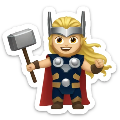 thor waving sticker