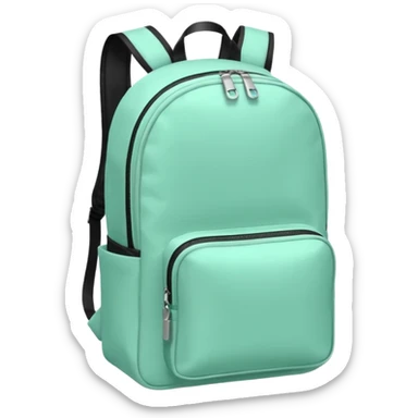 mint color backpack sticker