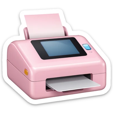 Light Pale Pink Printer and Scanners sticker