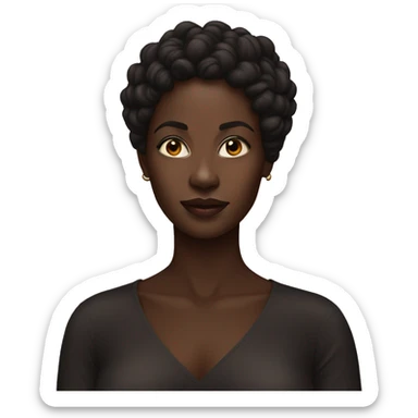 dark-skinned beauty portrait sticker