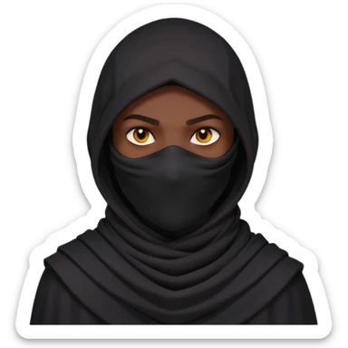 desert assassin portrait, head and shoulders only, dark hood, face scarf, mysterious glowing eyes, stealth vibe, 3D cartoon, mobile game icon style, clean background, no text, no watermark
 sticker