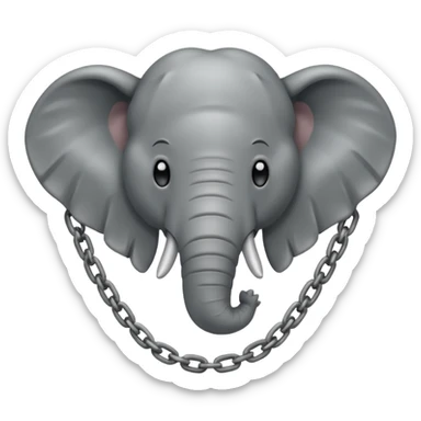 pata de elefante encadenada sticker