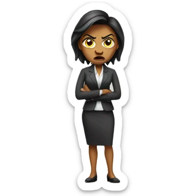 a angry business woman  sticker