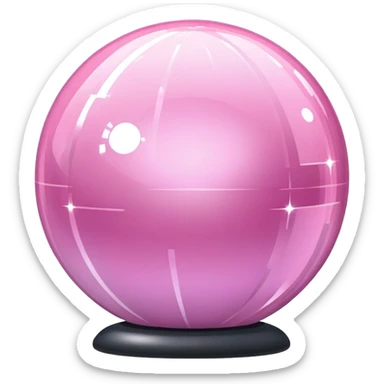baby pink disco globe sticker