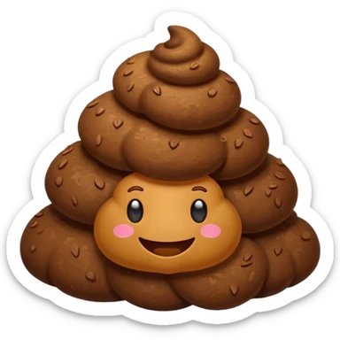 A smiling pile of poo emoji sticker