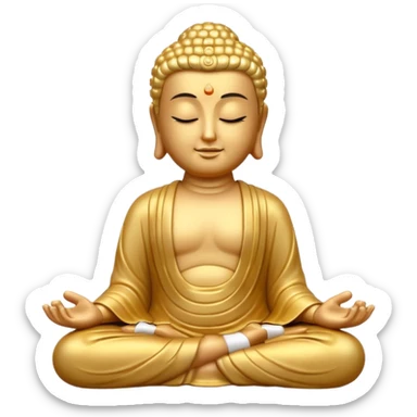 Buddha emoji in meditation sticker