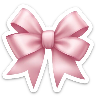 light pink ribbon bow sticker