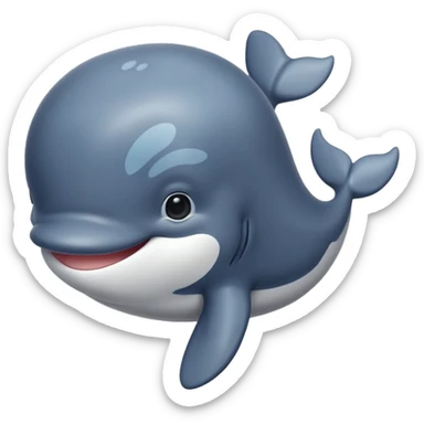 un bébé baleine tout chou sticker